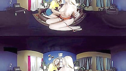 Hot lesbian action with toys