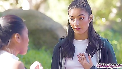 Shav transsexual massage and cum on her face